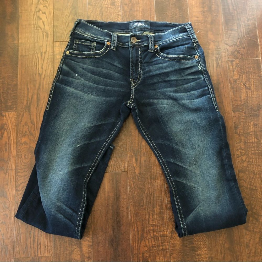 Silver Jeans Co. Zac Relaxed Fit Straight Leg Jeans Stretch Fit Wash 34x34